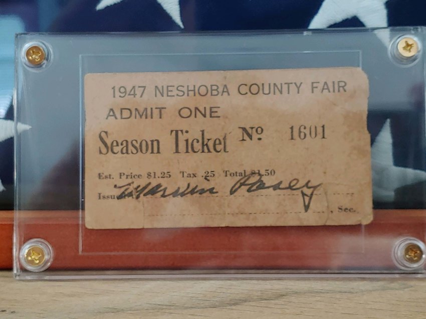 The cost of a season ticket to the 1947 Neshoba County Fair was only $1.50 — including tax. Former Neshoba resident Leonard “Lenny” Warren, who now lives in Pennsylvania, recently found this treasure cleaning out a house owned by his late brother Steve.