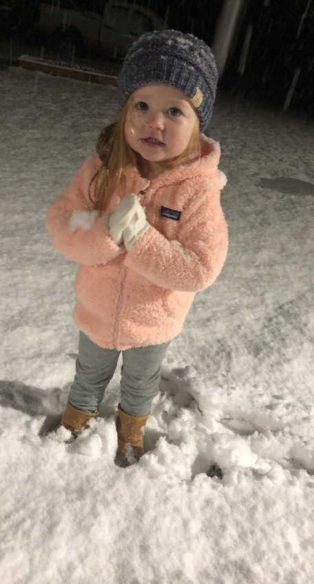 Lilly Ann House, 3, enjoying the snow at Sandtown!