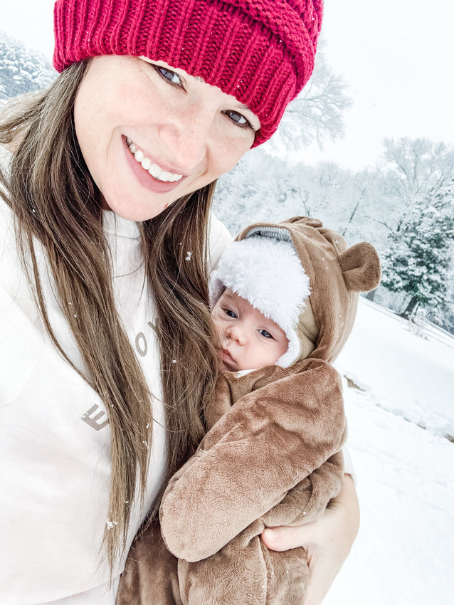 Weston Nowell's first snow day! He is the son of Donald Joe and Vanessa Nowell of Philadelphia.