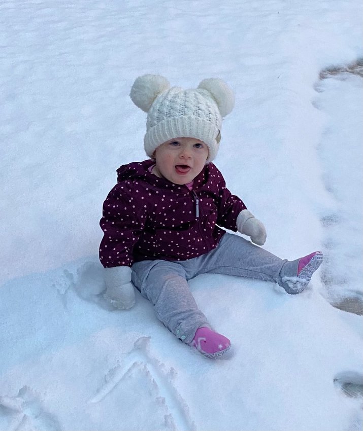 Rorie June Thomas turned 11 months old Monday on her First Snow Day! She is the daughter of Austin and Madison Thomas.