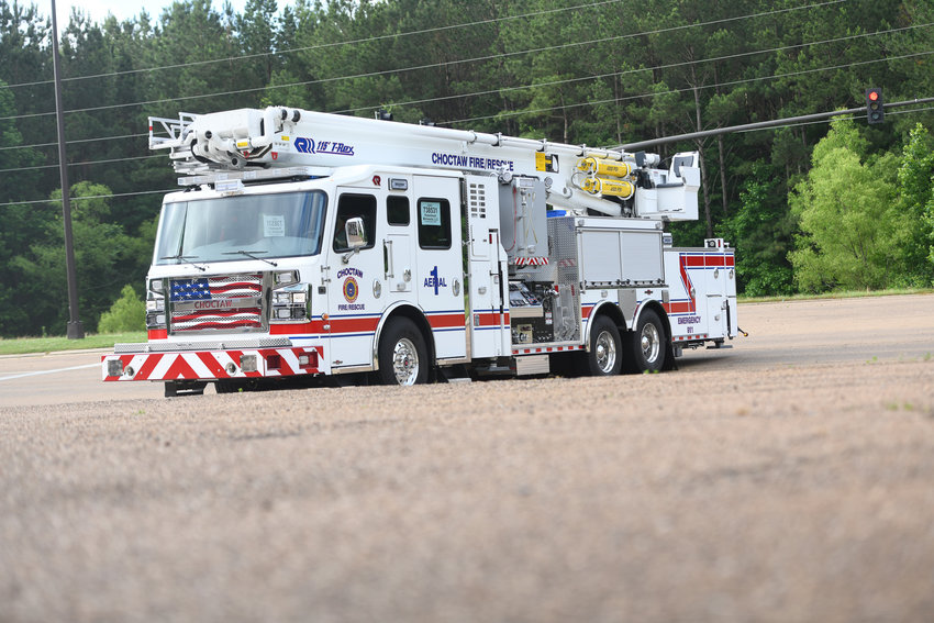 The Tribe’s new T-Rex ladder truck, one of the largest in the state, can be used to help fight structure fires or to aid in rescue situations.