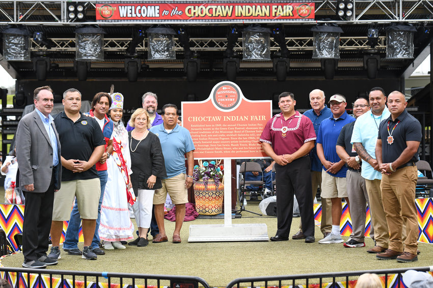 Members of the Mississippi Band of Choctaw Indians received their first look at a new Country Music Trail Marker being placed on the Choctaw Indian Reservation earlier this year during the Choctaw Indian Fair. The marker will be formally unveiled in a ceremony on Oct. 20 at 101 Industrial Road.
