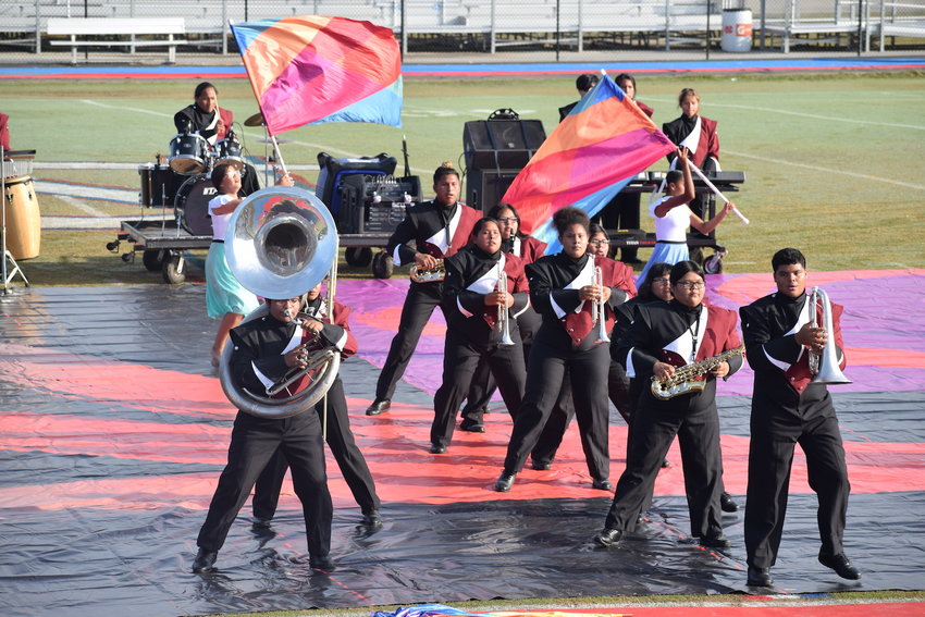 Choctaw Central High School Band and color guard team members performed with 28 other schools this past Saturday at Neshoba Central in a state marching competition.