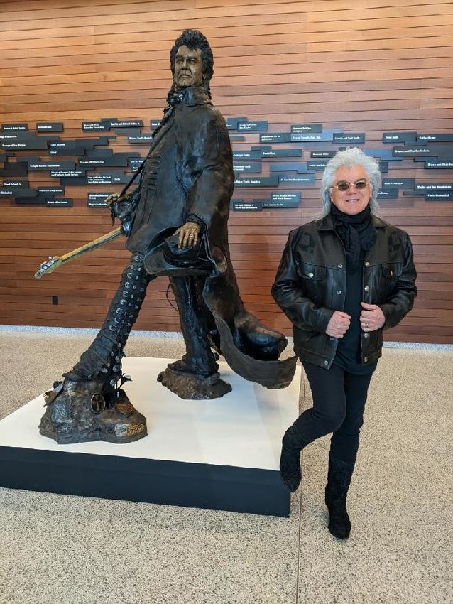 A statue of country music hall of famer Marty Stuart was unveiled at Mississippi's Two Museums here in downtown Jackson Friday