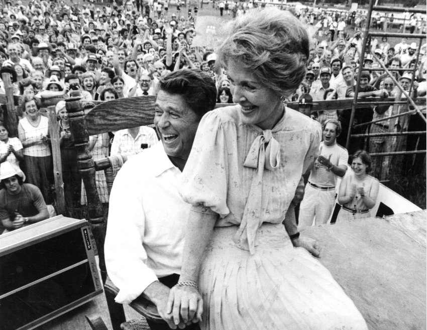 Ronald and Nancy Reagan at the 1980 Neshoba County Fair in Philadelphia.