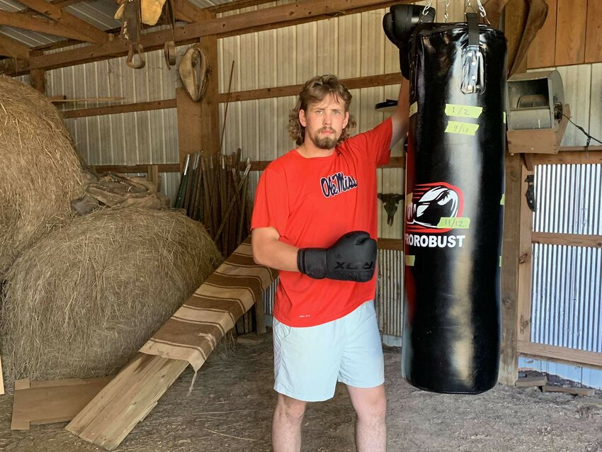 Michael Lee Buffington is training for an upcoming amateur boxing competition at the Neshoba County Coliseum.